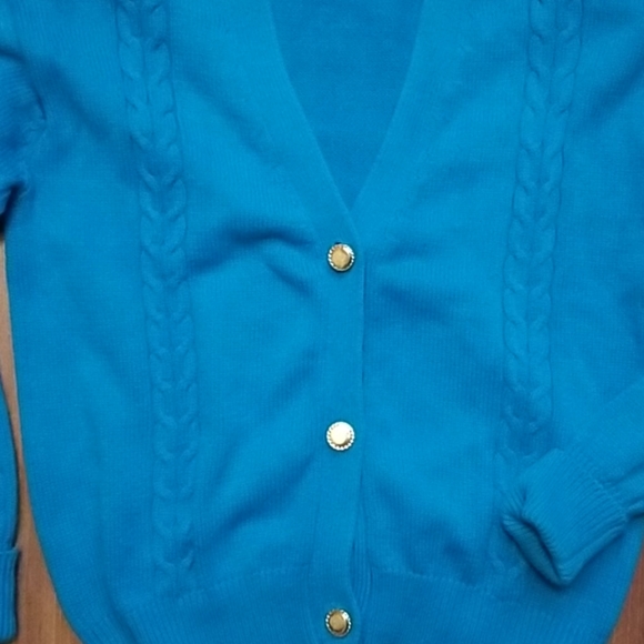 Braemar by Jeremy Scott Vintage Blue Cardigan - Picture 3 of 6